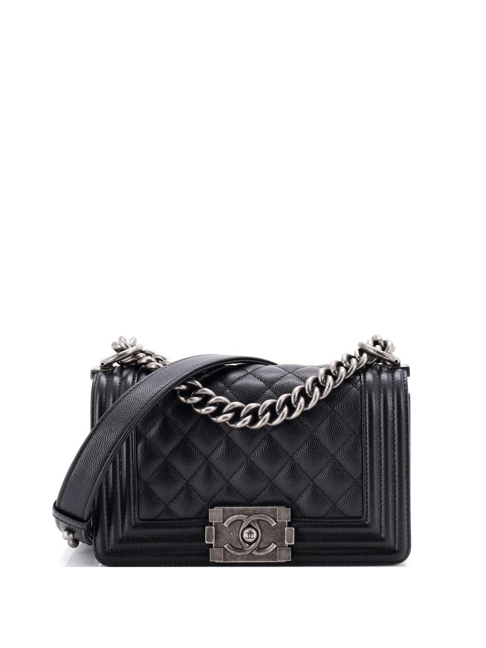 Chanel Boy Flap Bag Quilted Caviar #319042C46B
